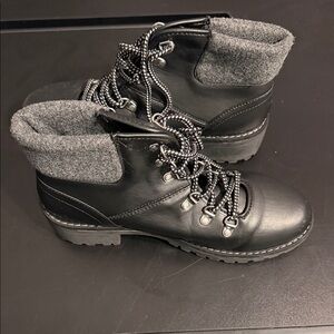 St. John's Bay Black and Gray Combat Boots